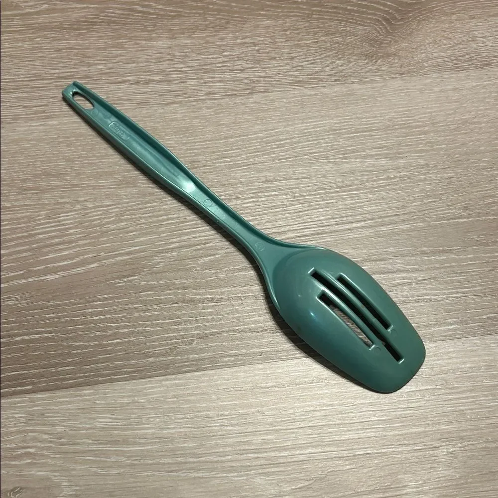 Foley Vintage Metallic Teal Slotted Kitchen Spoon